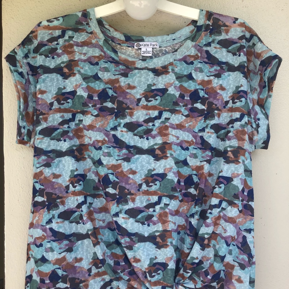 Faux camo top